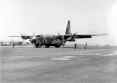 The famous runaway Hercules at Kingsfield Airstrip, Dhekalia, Cyprus 1974 following repair by 103MU. Guaranteed for 50 miles or 20minutes flying time back to Akrotiri for completion of repairs